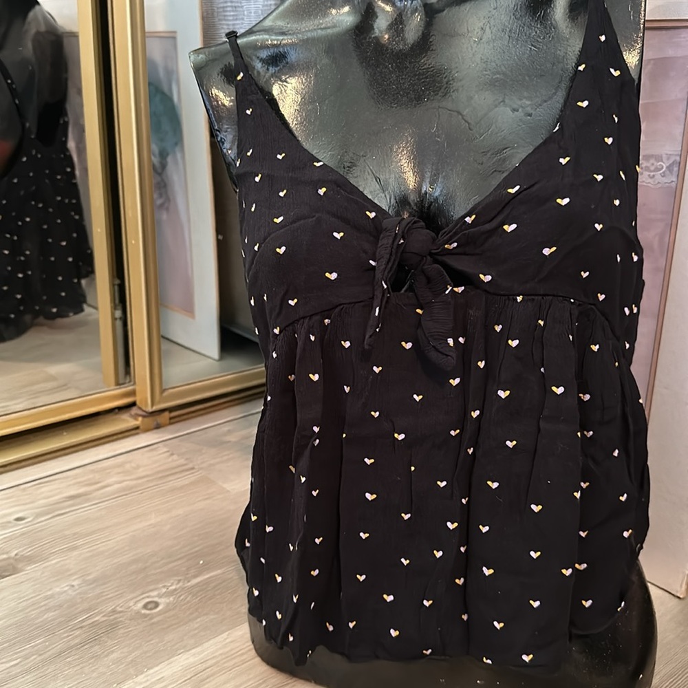 🌺 Free People Intimately Spaghetti Strap Baby Doll Crop Top Women’s Size S - Picture 2 of 8